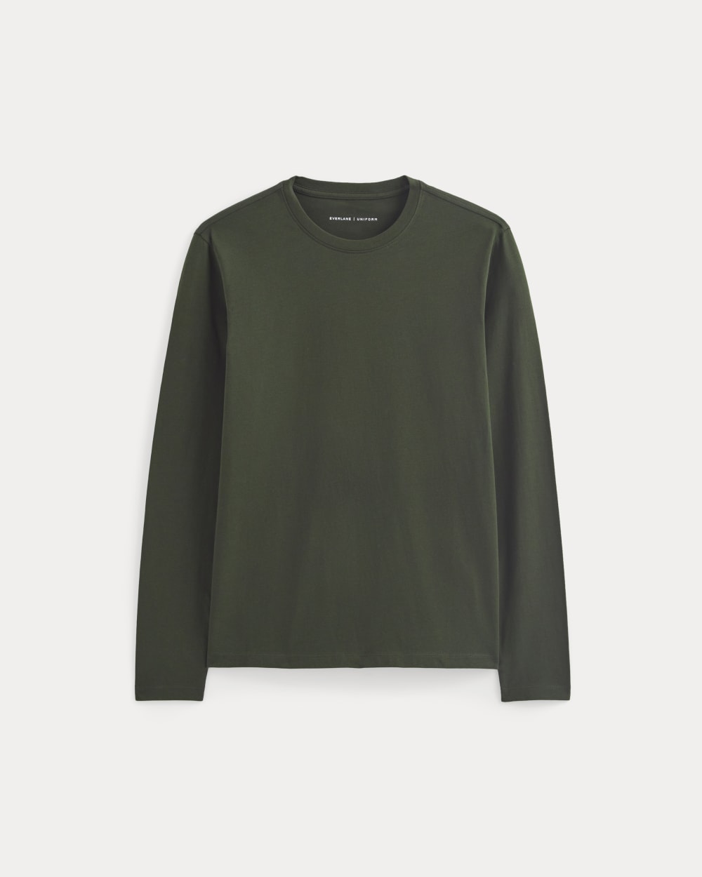 The Essential Organic Long-Sleeve Tee | Dark Green - Image 2