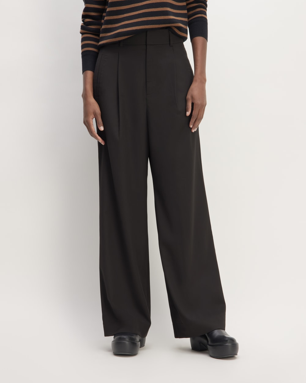 The Italian Wool Way-High® Drape Pant | Black - Image 3