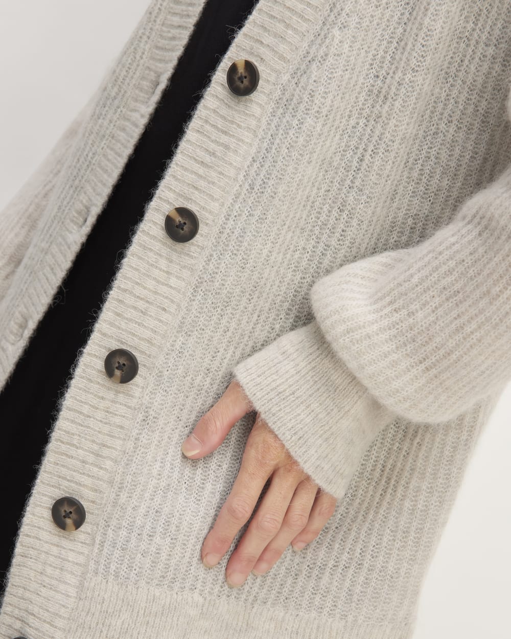 The Alpaca Oversized Cardigan | Almond - Image 5
