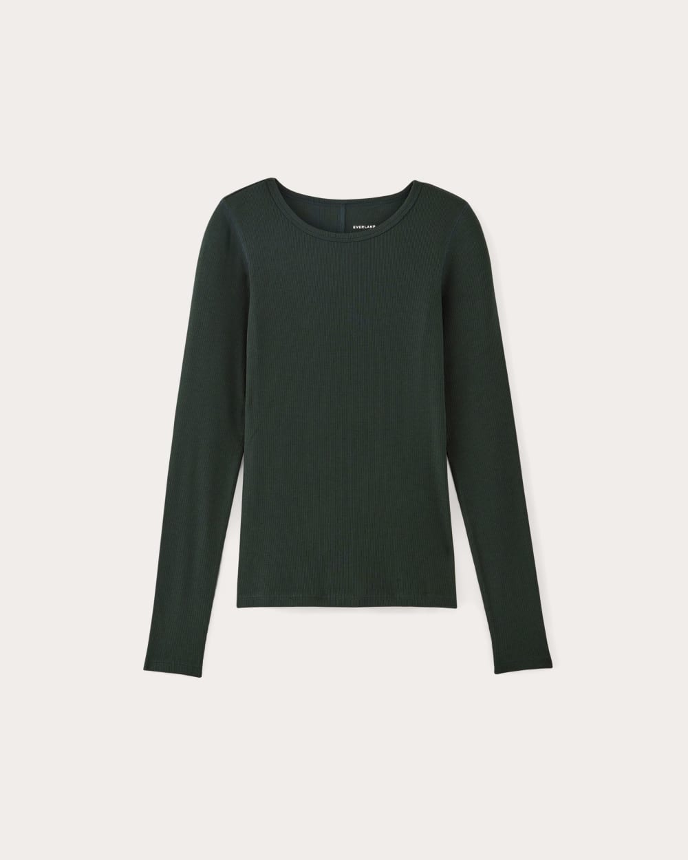 The Luxe Rib Long-Sleeve Crew | Scarab - Image 2