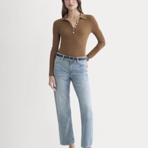 Low-Rise Straight Jean | Tungsten Scratch