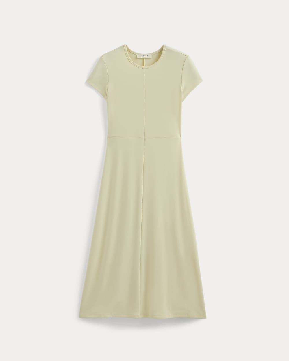 Midi Tee Dress in Butterknit | Light Yellow - Image 2