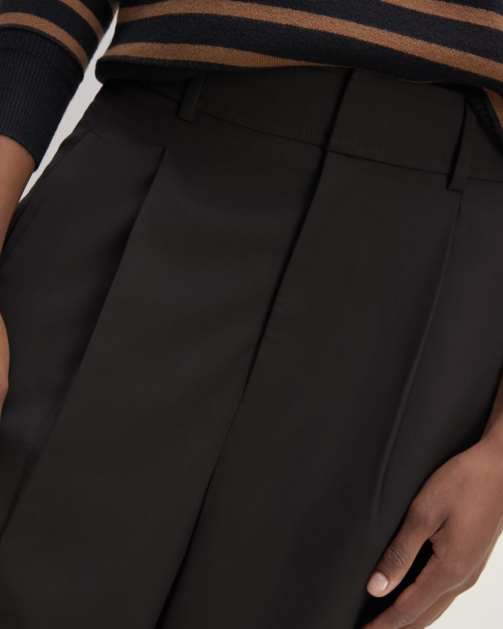 The Italian Wool Way-High® Drape Pant | Black - Image 4
