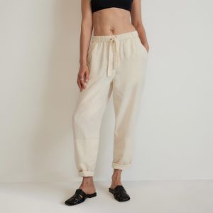 The Linen Pull-On Barrel Pant | Canvas