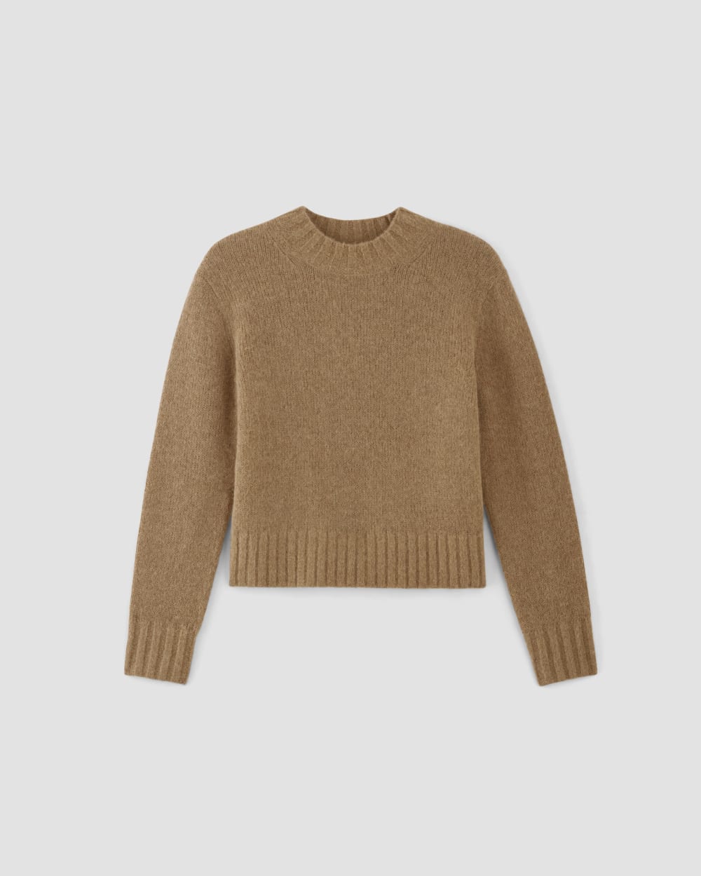 The Alpaca Cropped Crewneck Sweater | Tiger's Eye - Image 2