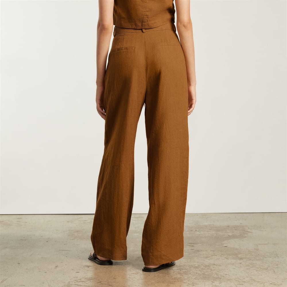 The Linen Way-High® Drape Pant | Tawny Brown - Image 3
