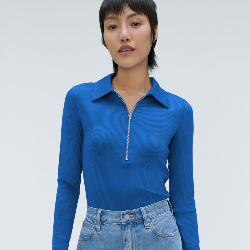 The Super-Soft Zip Polo | Lapis Blue - Image 4