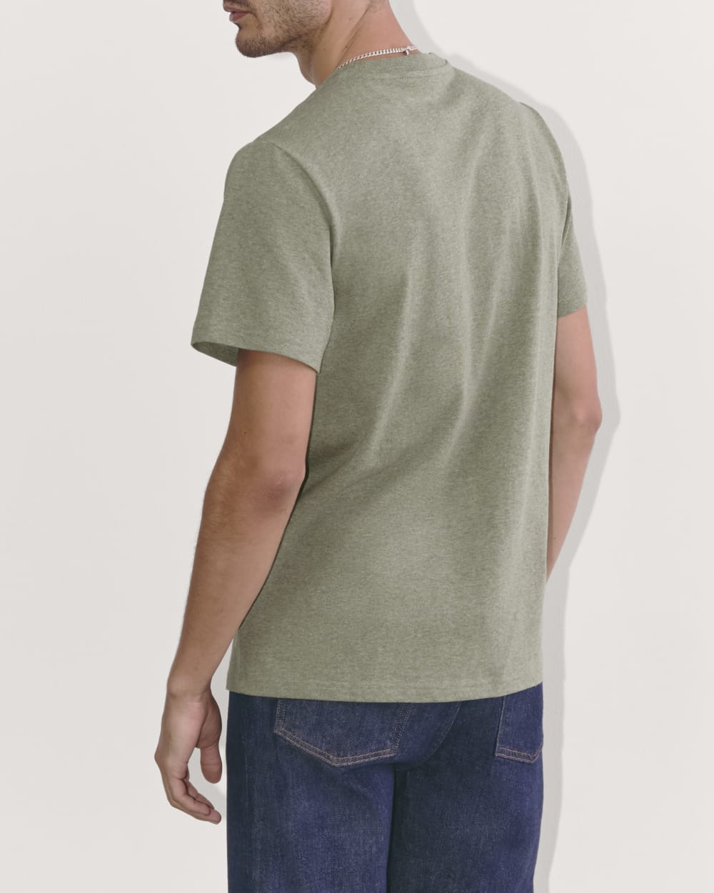 The Premium-Weight Pocket Tee | Uniform | Heather Sage Green - Image 7