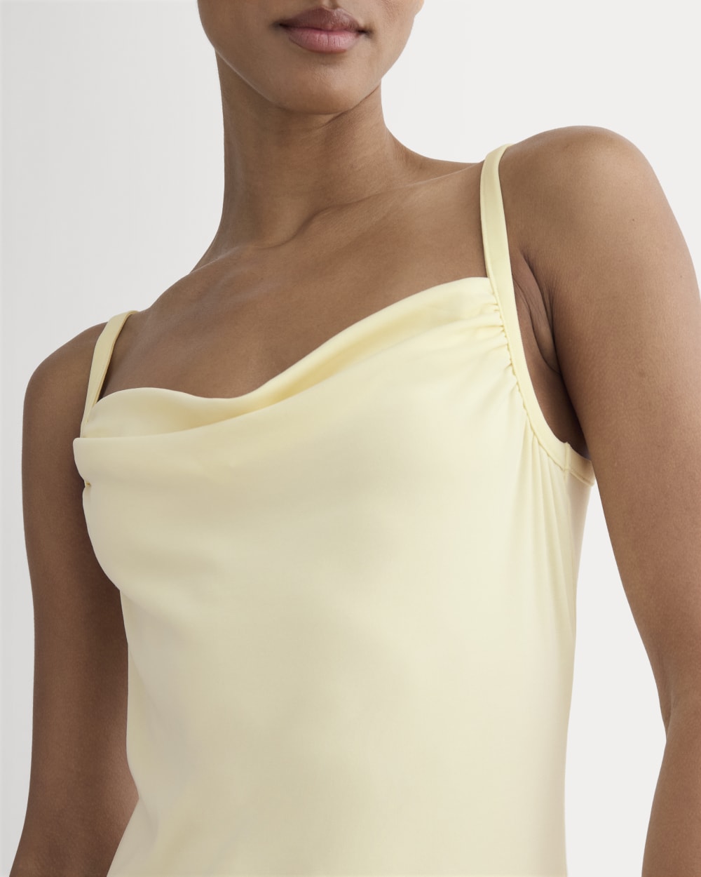 The Tank Midi Dress in Butterknit | Light Yellow - Image 3