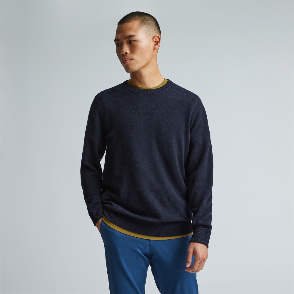 The Grade-A Cashmere Crew | Dark Navy