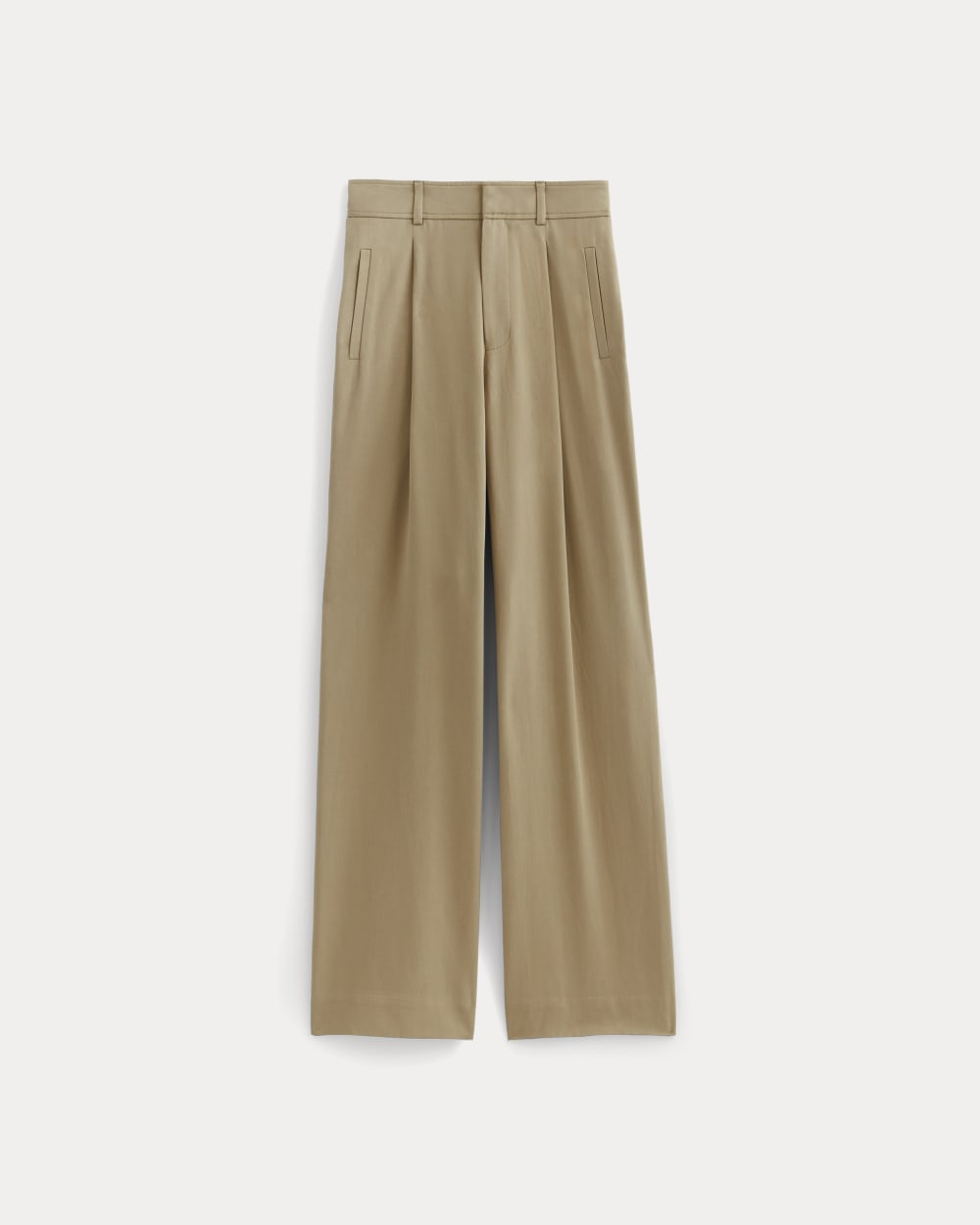 The Draper Pleated Pant in Buttersmooth | Ash Brown | 30 Inseam - Image 2