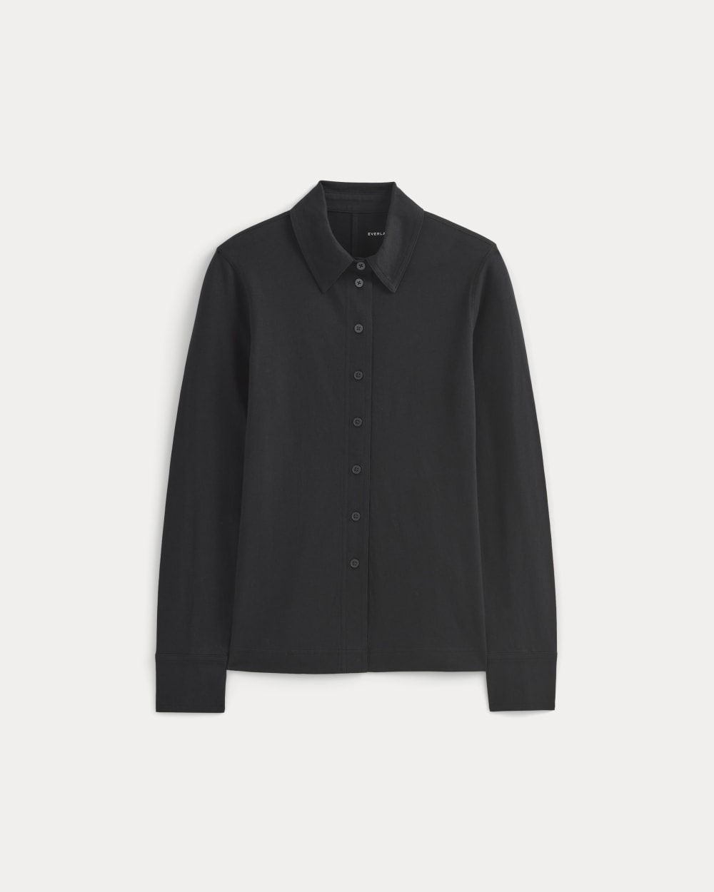 Button-Up Shirt in Essential Cotton | Black - Image 2
