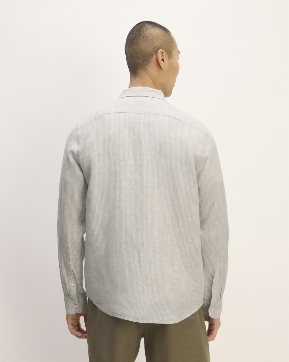 The Classic Shirt in Linen | Stone / White - Image 6
