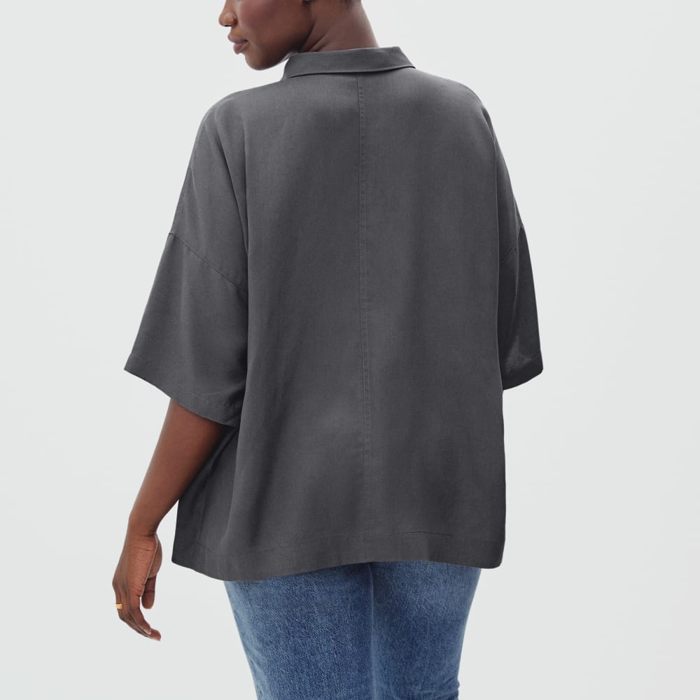 The Drapey Square Shirt | Slate Grey - Image 4