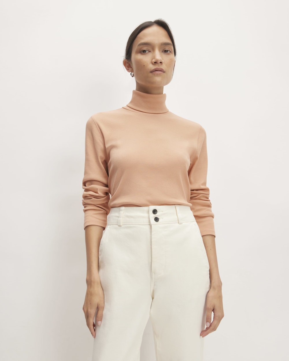 The Luxe Rib Turtleneck | Blush Pink