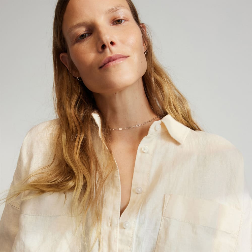 The Way-Long Linen Shirt | Canvas - Image 5