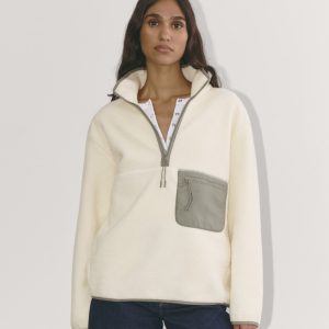 The ReNew Fleece Oversized Half-Zip | Heathered Oat