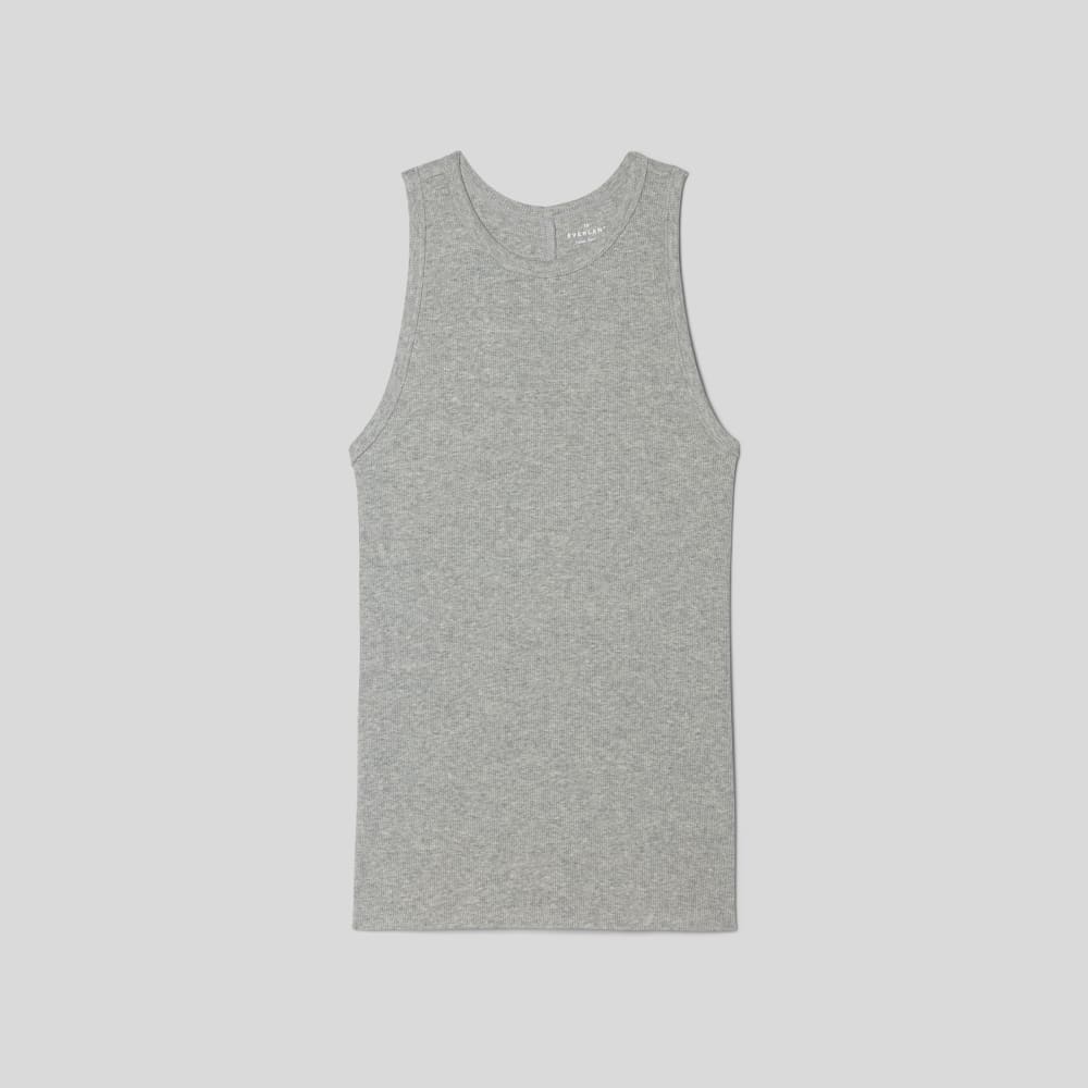 The Luxe Rib Racerback Tank | Heathered Grey - Image 2