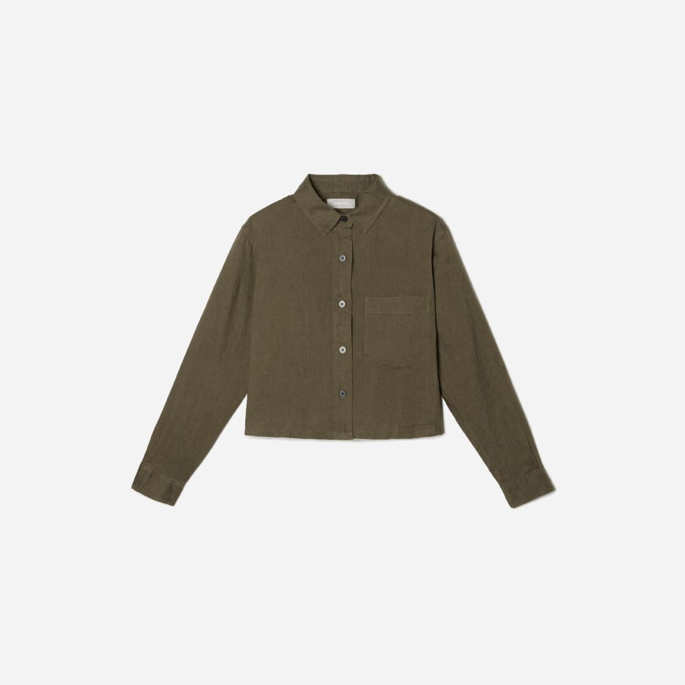 The Way-Short Shirt in Silky Cotton | Beech - Image 2