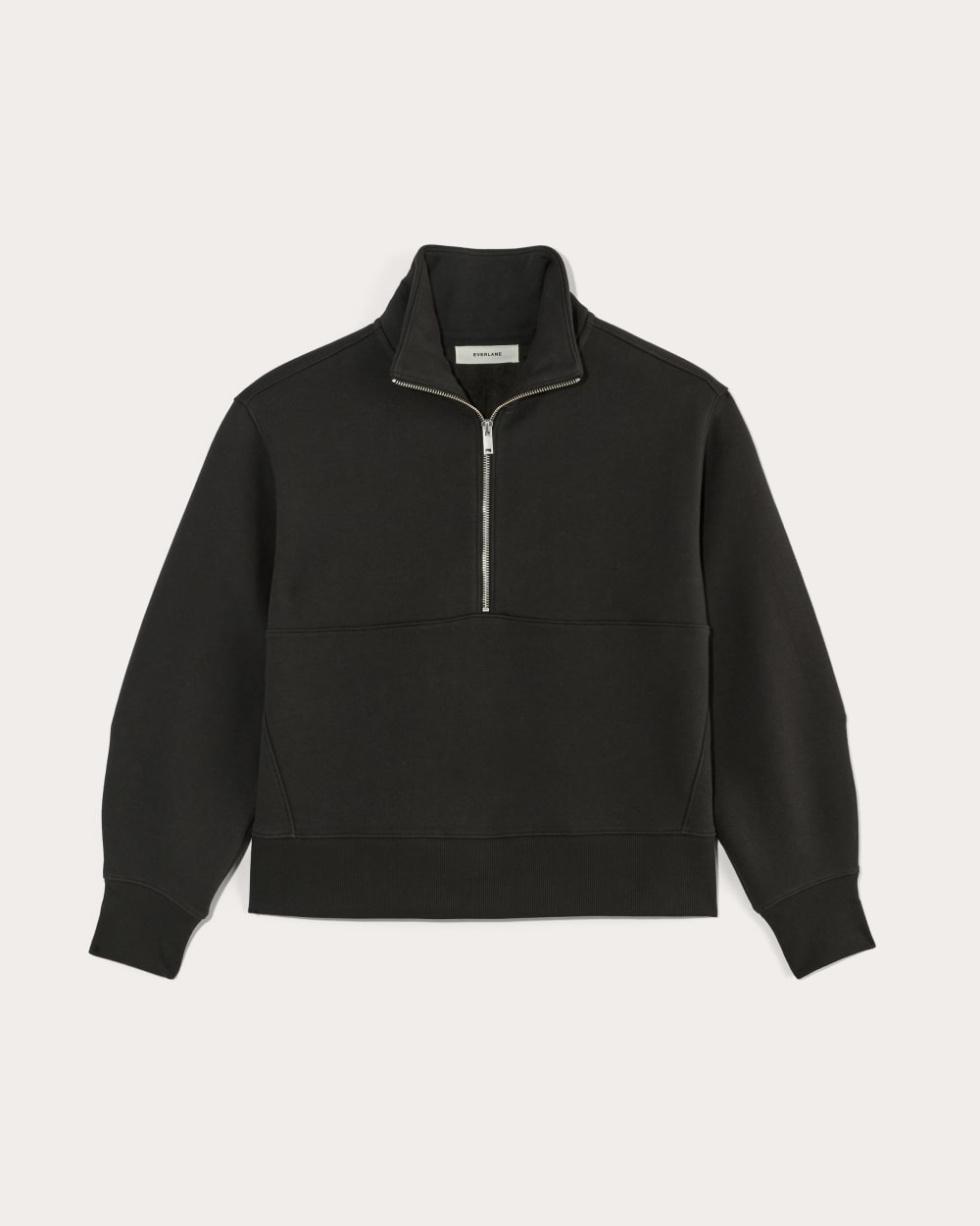 Luxe Fleece Half-Zip Sweatshirt | Black - Image 2