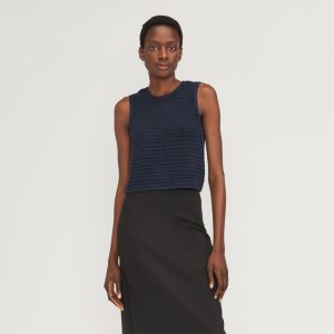 The Crochet Knit Cami | Navy