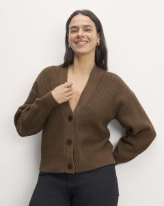 The Boxy Cardigan in Everyday Cotton | Cocoa
