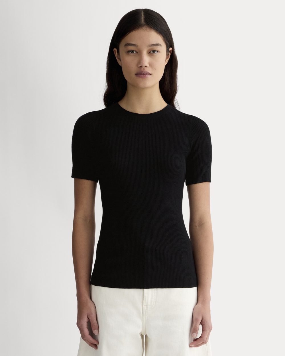 The Sweater Tee in Ultrasoft Merino | Black