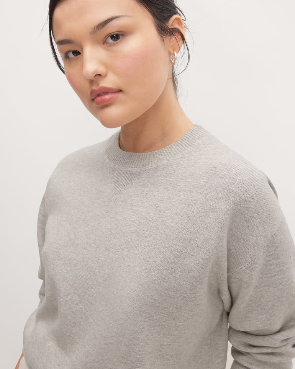 The Cotton-Merino Sweatshirt | Heathered Grey - Image 4