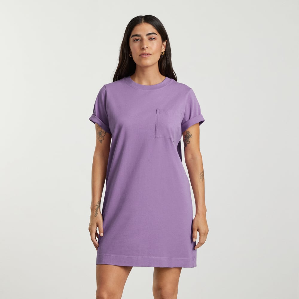 The Organic Cotton Weekend Tee Dress | Dark Orchid - Image 2