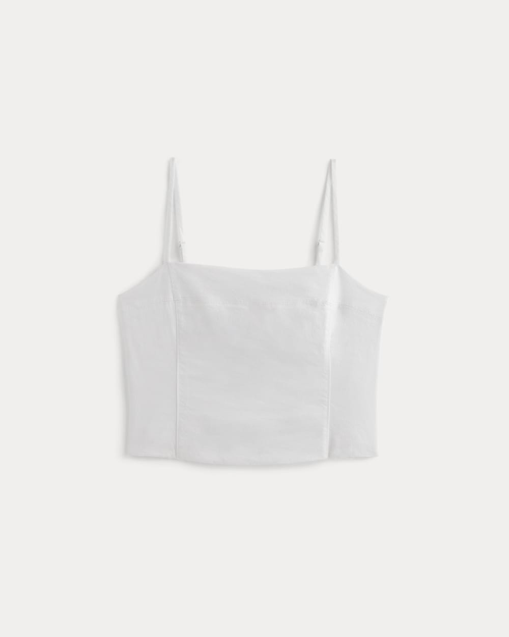 The Seamed Top in Stretch Linen | White - Image 2