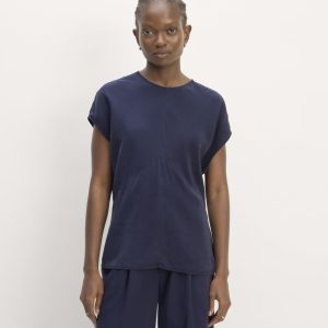 The Drape Top in Butterlite | Navy