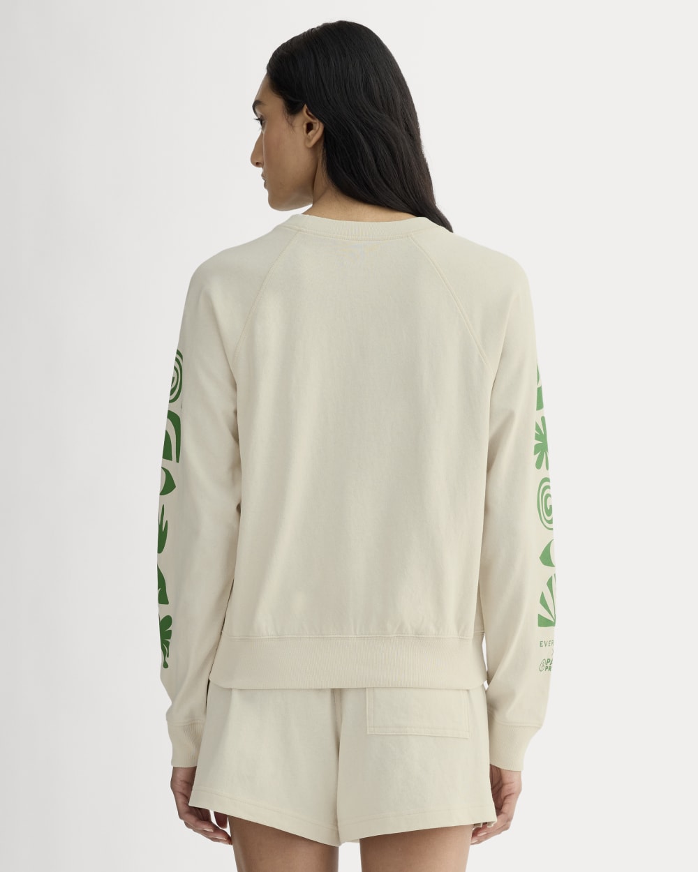 The Everlane x Parks Project Off-Duty Long-Sleeve Tee | Natural / Green - Image 5