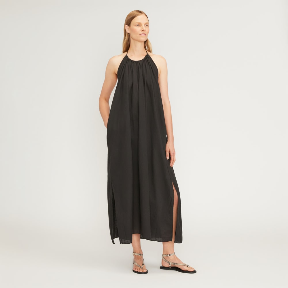 The Tie-Back Halter Dress | Black