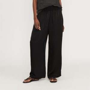 The Satin Pull-On Pant | Black