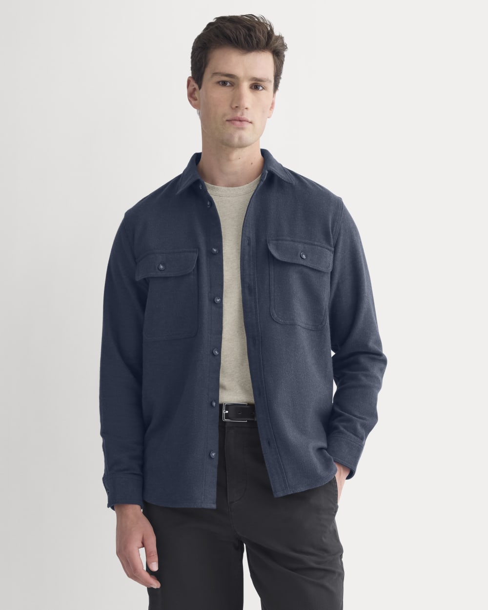 The Heavyweight Overshirt | Uniform | Heather Rich Navy