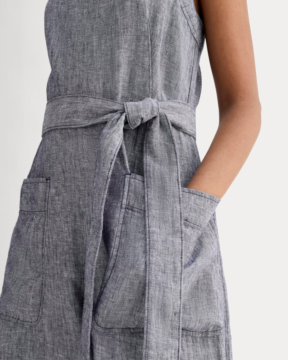 The Utility Coverall in Linen | Navy Chambray - Image 3