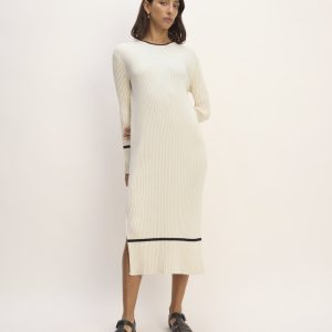 The Cotton Wide Rib Midi Dress | Canvas