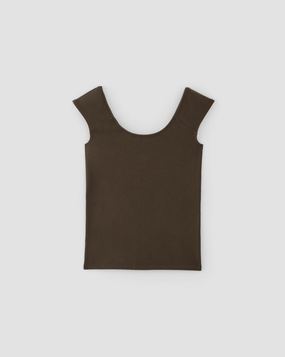 The Supima? Form Cap-Sleeve Tee | Cocoa - Image 2