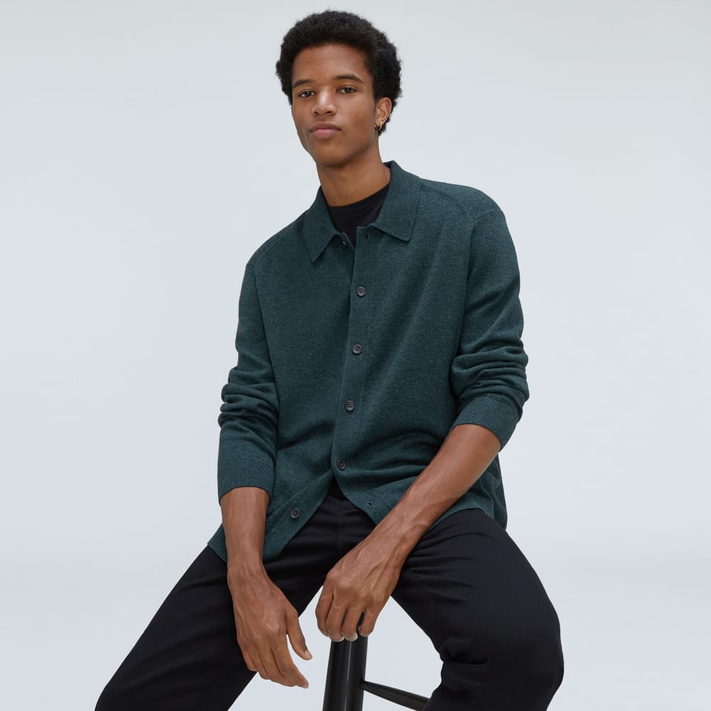 The Merino-Blend Sweater Polo | Deep Teal - Image 4