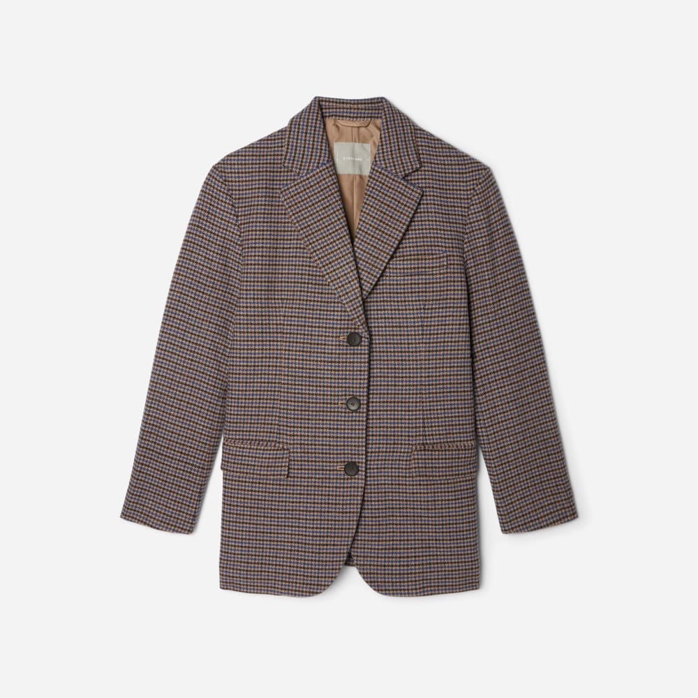 The ReWool? '80s Blazer | Blue / Brown Houndstooth - Image 2