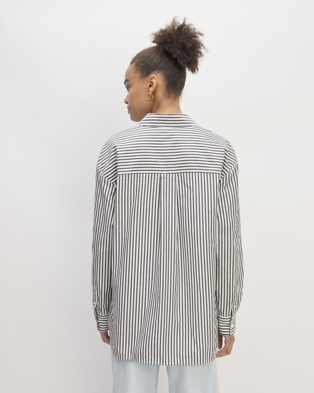 The Supima? Cotton Boyfriend Shirt | Optic White / Black - Image 6