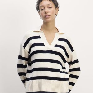 The Boxy Polo in Everyday Cotton | Canvas / Navy