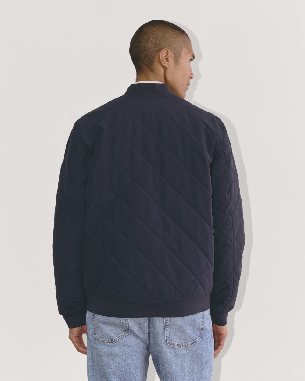 The Quilted Bomber | Navy - Image 7