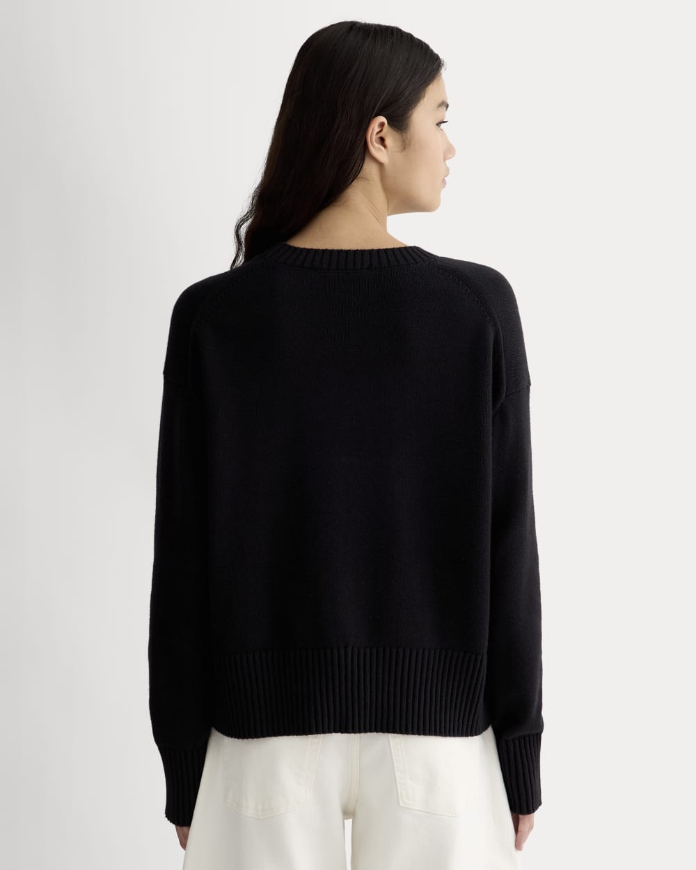 The Boxy Sweater in Everyday Cotton | Black - Image 5