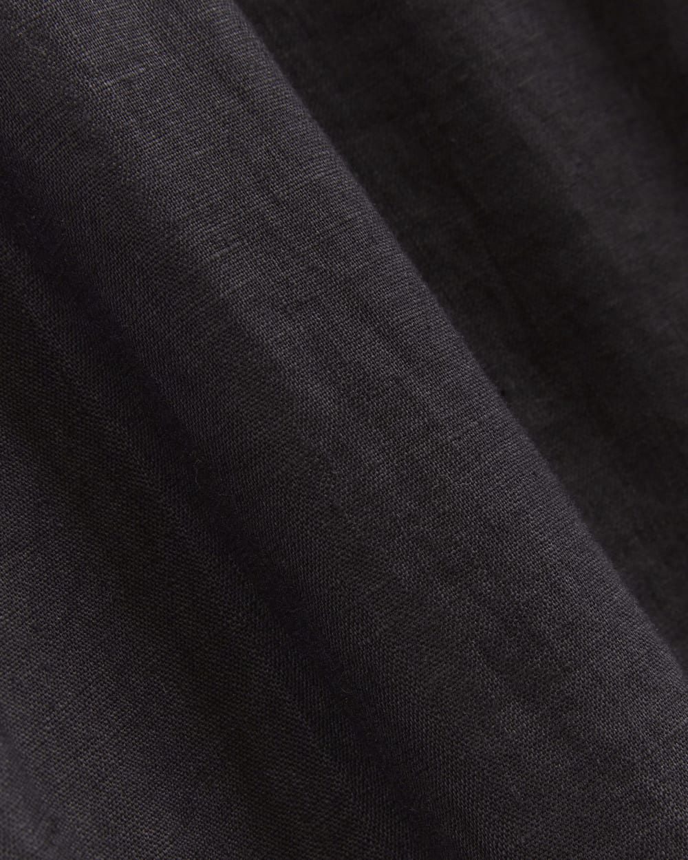 The Linen Oversized Puff-Sleeve Dress | Black - Image 4