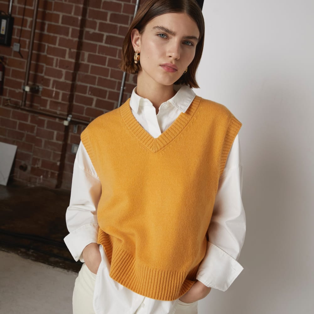 The Cashmere Vest | Kumquat - Image 5