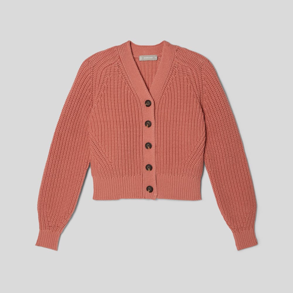 The Texture Cotton Cardigan | Light Rose - Image 2