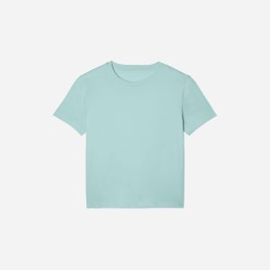The Box-Cut Tee in Essential Cotton | Ice Blue | No Pocket