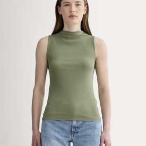 The Luxe Rib Funnel-Neck Tank | Sagebrush