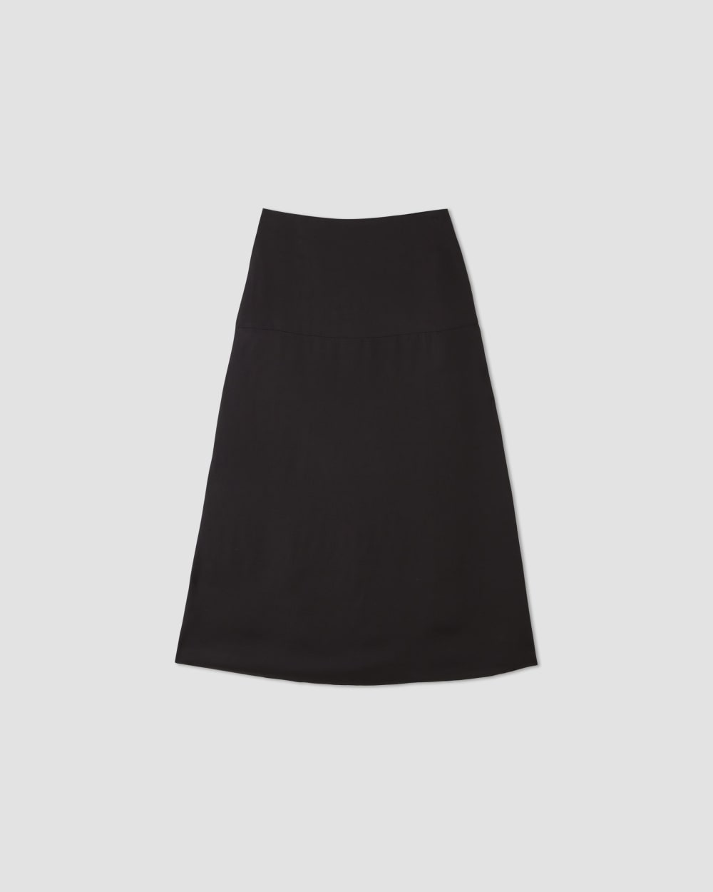 The Hammered Satin Slip Skirt | Black - Image 2